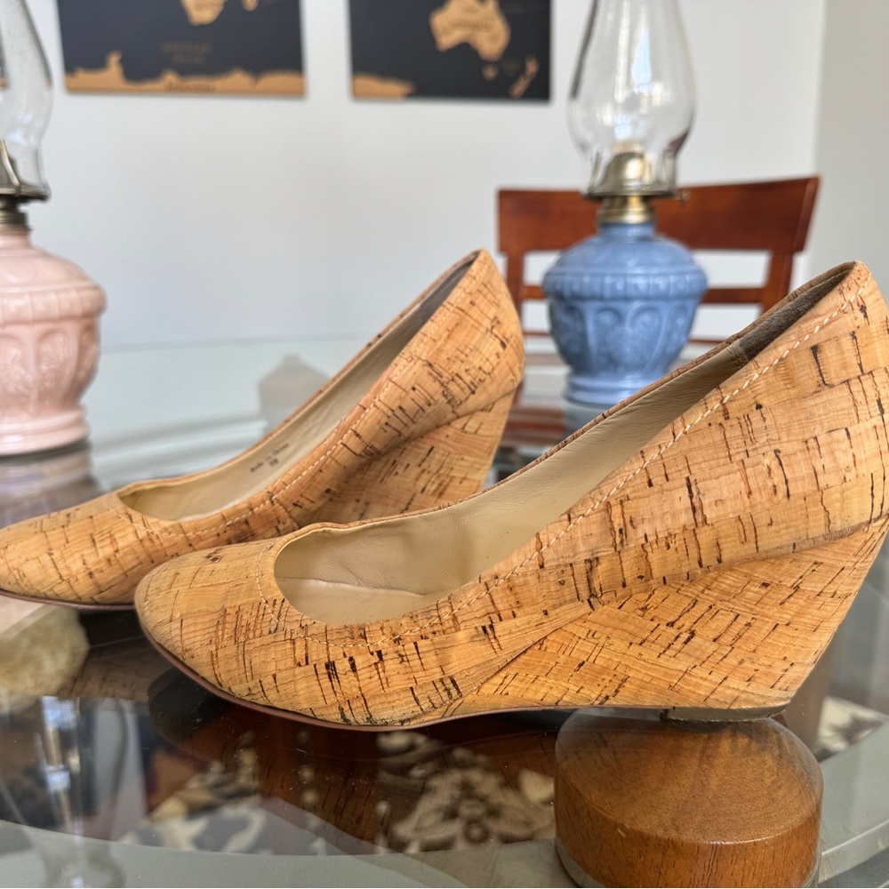 kate spade Cork Wedge Pumps in Natural Cork